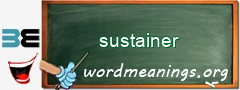 WordMeaning blackboard for sustainer